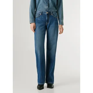 Pepe Jeans Loose-fit-Jeans PEPE JEANS "LOOSE ST JEANS LW NICKY", Damen, Gr. 31, Länge 30, used blau, Denim/Jeans, Obermaterial: 66% Baumwolle, 34% Lyocell, loose fit lang, Jeans Loose-fit-Jeans, mit geradem Bein