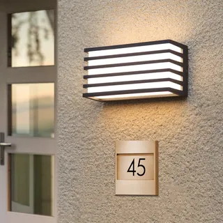 WAYEE Außenwandleuchte 12W,Wandlampe Außen,LED Aussenleuchte,Außenbeleuchtung,Fassadenleuchte,Wasserdichte,Längste 21cm,Horizontal & Vertikal montierbar,Rostfrei Korrosionsbeständig,Garten,Terrasse