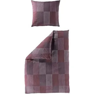 BIERBAUM Bettwäsche 135 x 200 cm Biber Rot Beere