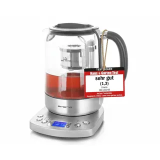 EMERIO WK 122248 Wasser-/ Teekocher Glas/Silber