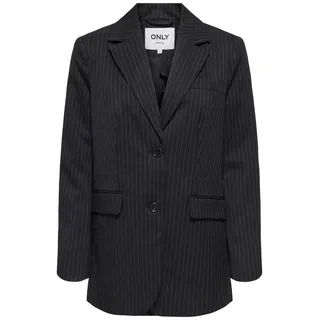 Only Longblazer »ONLREINA L/S PINSTRIPE BLAZER TLR NOOS« mit Nadelstreifen, schwarz