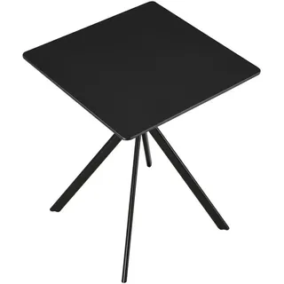 [en.casa] Küchentisch 60 x 75 x 60 cm schwarz