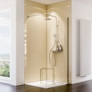 Schulte »ExpressPlus DecoDesign«, Duschrückwand 100 x 255 cm, Hochglanz Creme-Beige