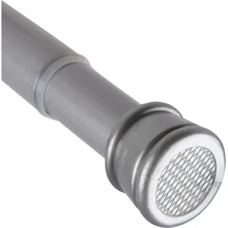 Klemmstange Silber 60-90cm ausziehbar, Ø22/25mm, Gardinenstange ohne Bohren/Schrauben, Edelstahl, rutschfest, Duschvorhangstange, Teleskopstange - Silber