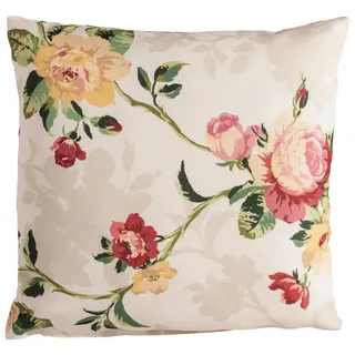 Max Winzer Zierkissen , Gelb, Rot, Beige , Textil , Blume , Füllung: Silikon,Silikon , 40x40 cm , Goldenes M, Made in Europe , Heimtextilien, Wohntextilien, Kissen, Zierkissen