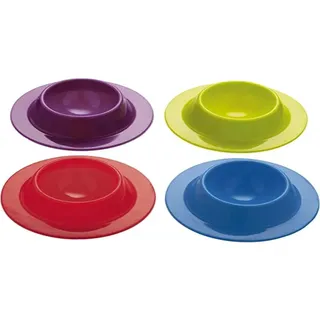Colourworks KitchenCraft buntes Eierbecher-Set, 4-Teilig - Silikon, 9 x 9 x 4.2 cm