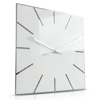Flexistyle große Wanduhr 50 cm modern weiß