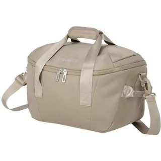 travelite Reisetasche klein, Basics, 40x25x20 cm, 25 L, leichtes Handgepäck, Weekender Damen und Herren – passend für Ryanair, Vueling, Wizz Air & easyJet, Sand