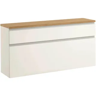 VOSS Salea 120 x 61 x 31 cm weiß / silber lackiert mit 1 Schublade