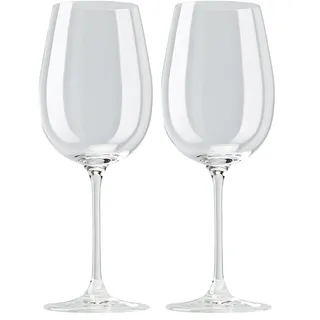 Rosenthal DiVino Glatt Rotwein Bordeaux Glas 24,2 cm, 0,58 l, elegantes Kristall-Rotweinglas, schlichter & minimalistischer Stil, hochwertige Verarbeitung (Packung mit 2)
