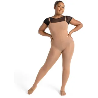 Capezio Damen Ultraweiche Steigbügel-Body-Tight Körpereng anliegend, Beige, XXL Größen