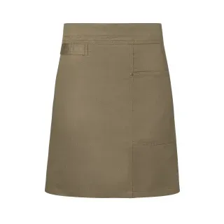 Karlowsky Urban Casual-Style Vorbinder, 70 x 50 cm, Vorbinder in Twill-Optik mit Bänder aus Schürzenstoff, Farbe: khaki
