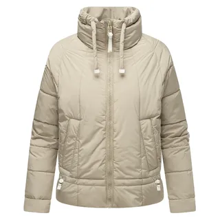 Steppjacke NAVAHOO "Steppjacke Luftzauber 14", Damen, Gr. S, grau (pebble grau), Obermaterial: 100% Polyester Pol. recyc..  Obermaterial: Futter: 100% Polyester PES. 100% Polyester Pol. recyc.., oversize hüftlang, hoch geschlossener Ausschnitt, Ärmel ohne Ärmelschlitz normaler Saum, Jacken Steppjacke, Gesteppte Damen Übergangsjacke