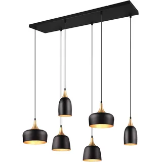 Trio Chiraz 6-flg. 60 cm rund schwarz matt/goldfarbig