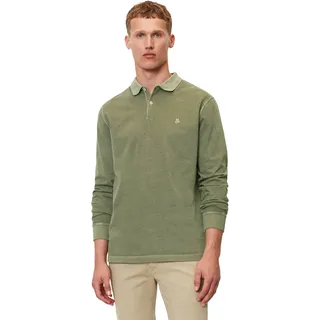 Marc O'Polo Langarm-Poloshirt im Washed-Look, Gr. M,