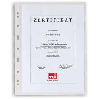 Leuchtturm 321709 Grande Kunststoffhüllen mit 1 Einteilung - Glasklar, dokumentenecht, 242 x 312 mm, 5er Pack