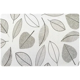 ‎douceur d'Intérieur Feuillette Tischset (30 x 45 cm), Schwarz, bedrucktes PVC