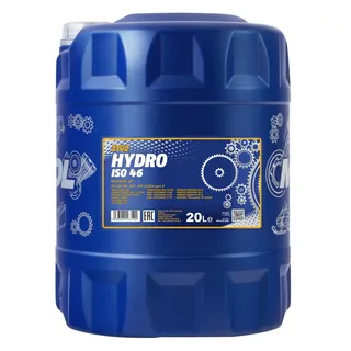 MANNOL 2102 Hydrauliköl HLP ISO VG 46, mineralisch, Longlife, 20L, für Mobile und Baumaschinen, Hydrauliksysteme