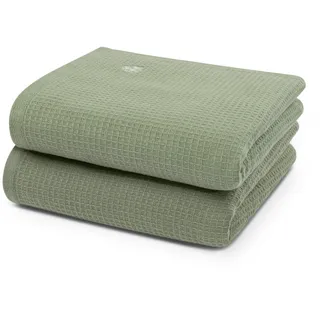 Ross Waffelpique Handtuch 50 x 100 cm grün