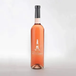 Edition Wattenmeer, Motiv: Leuchtturm Pellworm, Rotling von der Mosel in Gravur-Flasche, Sommerwein