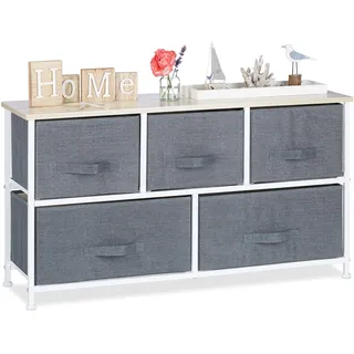 Relaxdays Regalsystem 100 x 54,5 x 30 cm Grau