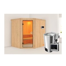 Karibu Sauna Livia mit Bio-Ofen externe Stg.Natur