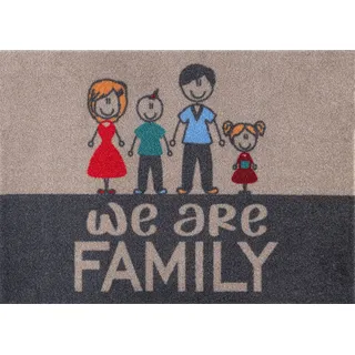 Casita Living Design we Are Family 50x70 cm, innen und außen, waschbar, bunt