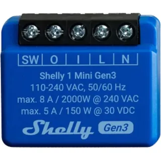 Shelly 1 Mini Gen3, 1-Kanal, Unterputz, Schaltaktor (Shelly_Plus_1_Mini_G3)