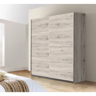 Forte Möbel Set: Kleiderschrank+Einlegeböden, Holzwerkstoff, Sandeiche, Groß