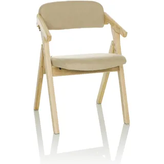 HJH Office Klappstuhl SCANDIO gepolstert 31 x 55 x 94 cm Beige