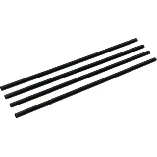 FMprofessional Fackelmann Mehrweg-Trinkhalme Ø 6 mm, Wiederverwendbare Strohhalme für jeden Anlass, umweltfreundliche Trinkröhrchen, Halm für Milchshakes (Farbe: Schwarz), Menge: 1 x 50er Set