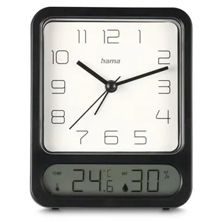 Hama Pag, Digitaler Wecker, Rechteck, Schwarz, Drinnen, 12 h, -10 - 50 °C - Schwarz