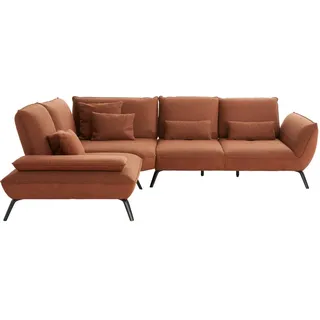 Moderano Ecksofa , Kupferfarben , Metall , Ottomane links, L-Form , 310x250 cm , Typenauswahl, Fußauswahl, Lederauswahl, Stoffauswahl, Armteilvarianten, Sitzqualitäten, seitenverkehrt erhältlich, Hocker erhältlich, Rücken echt , Wohnzimmer, Sofas & Couches, Wohnlandschaften, Ecksofas