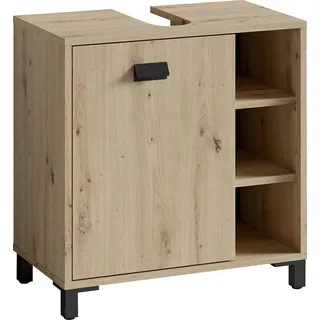 byLIVING "Wellness", 1 Stk. tlg. 60cm Waschbeckenunterschrank, mit Metallgriff und viel Stauraum.,