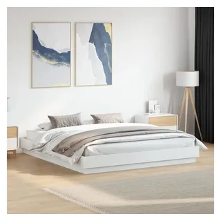 vidaXL Bettgestell Weiß 180x200 cm Holzwerkstoff