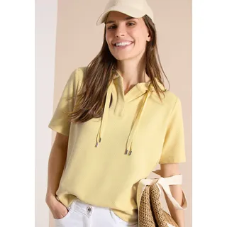 Cecil Kapuzensweatshirt, mit feiner Struktur, Casual Fit, buttermilk gelb