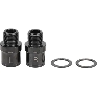 Risiko Fahrrad Pedal Extender Titanyloch -Fahrrad ausgedehnte Spindel für Berg 20mm Schwarz - Schwarz