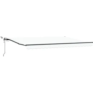 Markisenstoff Weiß 450 x 350 cm Polyester - Weiß