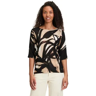 Betty & Co Feinstrickpullover mit Print Schwarz 38