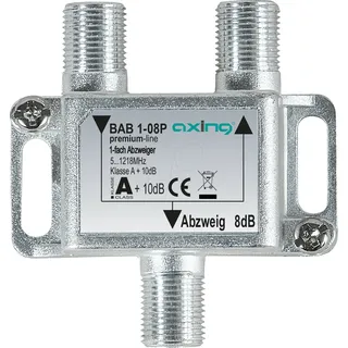 Axing BAB 1-08P Kabel-TV Abzweiger, 1-fach 5 - 1218 MHz,