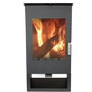 Kaminofen modern model Ina, Energieeffizienz A 80.20%, 7.5 kW, 470 x 400 x 943 mm - Schwarz