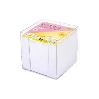 folia Zettelbox WHITE transparent inkl. 700 Notizzettel weiß