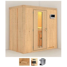 Bild von Sauna »Vada«, (Set), 9 KW-Ofen mit externer Steuerung beige