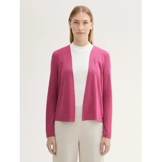 Tom Tailor Cardigan, nach vorne hin offen und ohne Kragen, pink