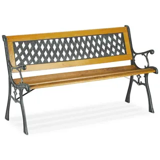 Relaxdays Gartenbank 125 x 73 x 0 cm Hellbraun