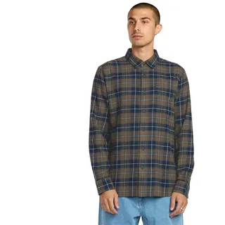 Volcom Caden Plaid Langarmhemd - Navy - S