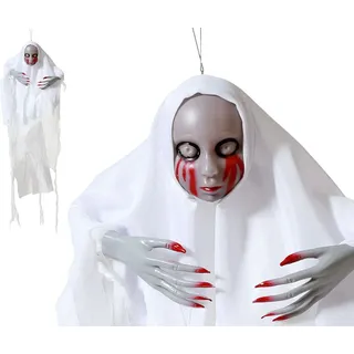 Halloween-Dekoration Teuflische Puppe 73 x 85 cm - Weiß