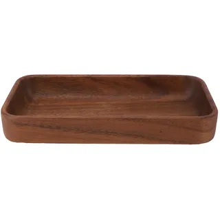 Restokki Servierschüssel aus Holz, stilvolle Salatschüssel für Heimpicknicks (Rectangular)