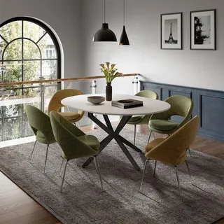 Vicco Loyd Ø 120 cm schwarz/weiß