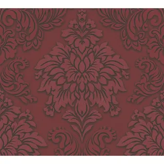 ascreation A.S. Création Livingwalls Metropolitan Stories Lizzy London Tapete mit Ornamenten barock Vliestapete metallic rot Schwarz 10, 05 M x 0, 53 M